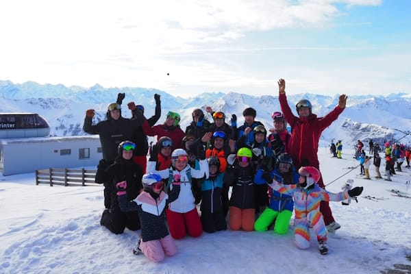 Kindergruppe auf der Skifreizeit