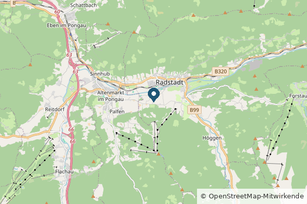 Karte: Radstadt, Österreich (© OpenStreetMap-Mitwirkende)