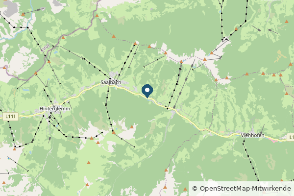 Karte: Saalbach, Österreich (© OpenStreetMap-Mitwirkende)