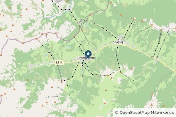Karte: Hinterglemm, Österreich (© OpenStreetMap-Mitwirkende)