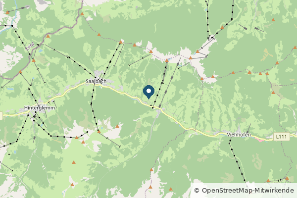 Karte: Saalbach, Österreich (© OpenStreetMap-Mitwirkende)
