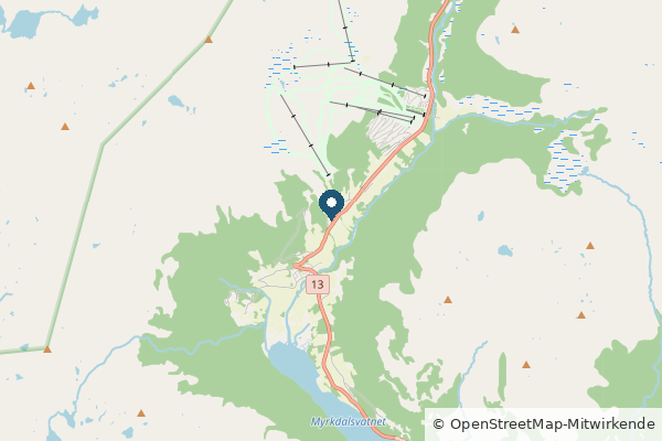 Karte: Myrkdalen, Norwegen (© OpenStreetMap-Mitwirkende)
