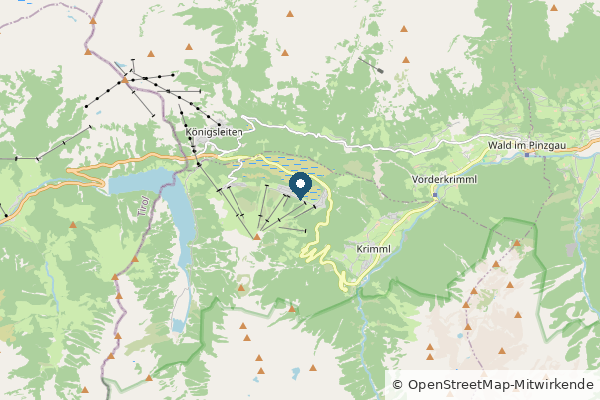 Karte: Hochkrimml, Österreich (© OpenStreetMap-Mitwirkende)