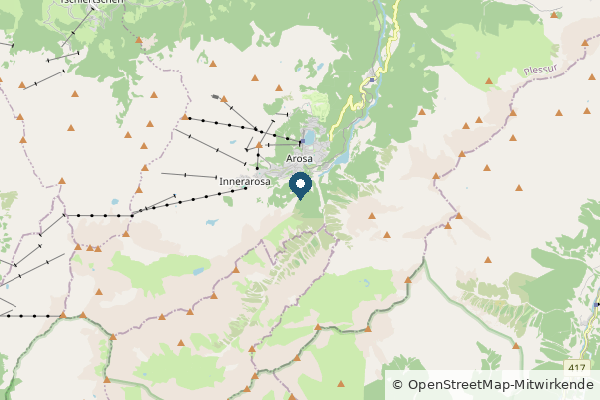 Karte: Arosa, Schweiz (© OpenStreetMap-Mitwirkende)