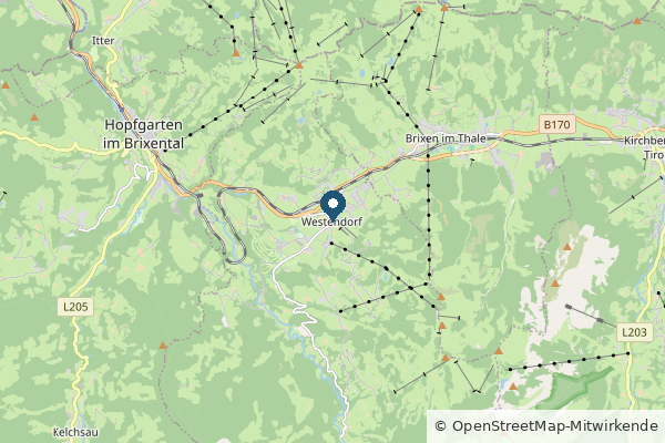 Karte: Westendorf, Österreich (© OpenStreetMap-Mitwirkende)