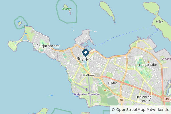 Karte: Reykjavik, Island (© OpenStreetMap-Mitwirkende)