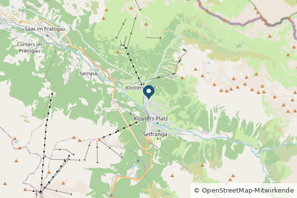 Karte: Klosters, Schweiz (© OpenStreetMap-Mitwirkende)